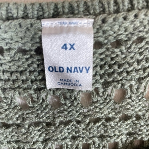 Old Navy Pointelle-Knit Sweater Tank Top sage green women’s 4x NWT - Picture 8 of 8